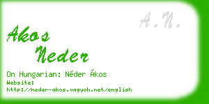 akos neder business card